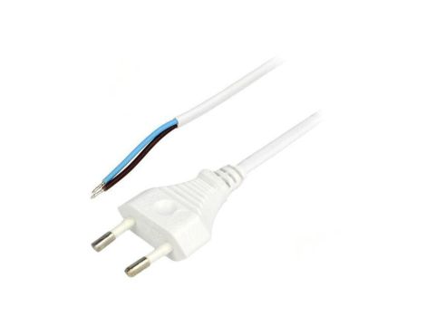 S1-2/07/2.5WH Kabel: 2x0,75mm2, CEE 7/16 (C) wtyk, 2,5m