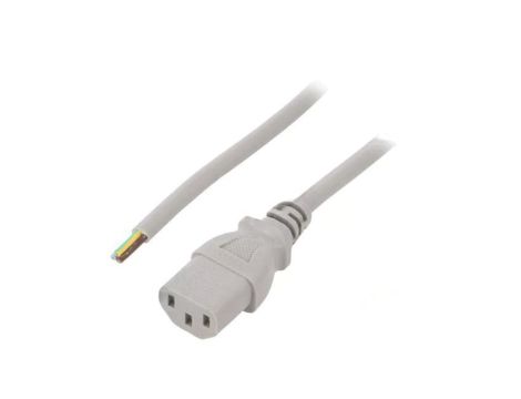 SN31-3/07/0.5GY Kabel: 3x0,75mm2, IEC C13 żeński, 0,5m, 10A