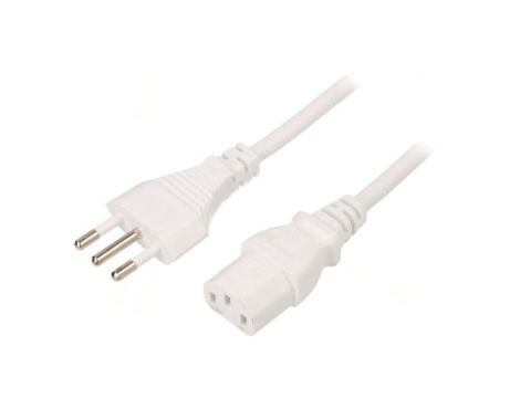 SN319-3/10/5WH Kabel: 3x1mm2, CEI 23-50 (L) wtyk,IEC C13 żeński, 5m
