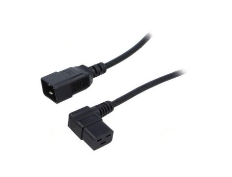 WN116-3/15/5BK Kabel: 3x1,5mm2, IEC C19 żeński kątowy,IEC C20 męski, 5m