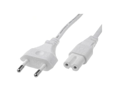 SN14-2/07/0.5WH Kabel: 2x0,75mm2, CEE 7/16 (C) wtyk,IEC C7 żeński, 0,5m