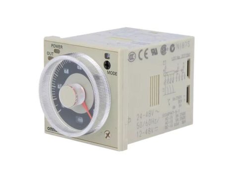 H3CR-A24AC/DC Przekaźnik czasowy 0,05s300h DPDT 250VAC/5A Uzas: 2448VAC