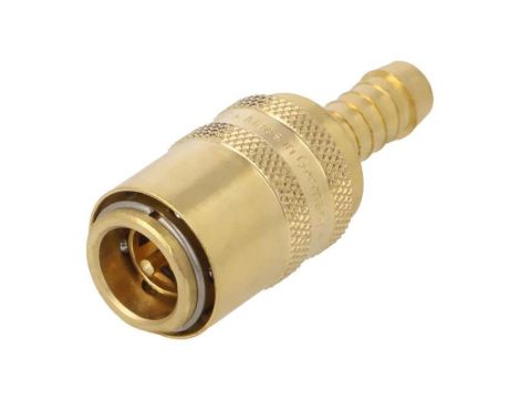 S09HZ-WO10 Szybkozłącze prosta,z zaworem max.15bar mosiądz D: 10mm