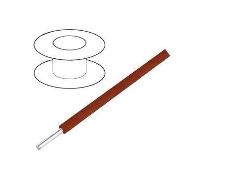 3057/1-BR005 Przewód HookUp Wire d: 16AWG drut Cu PVC brązowy 300V 30,5m
