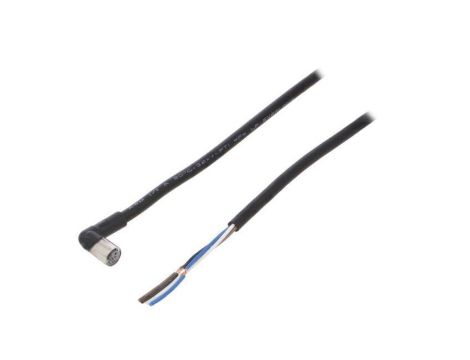 XS3FM8PVC4A2M Kabel: do czujników/automatyki M8 kątowe Dł: 2m