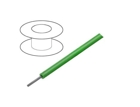 1855-GR005 Przewód HookUp Wire linka Cu d: 22AWG PVC zielony 600V 30,5m