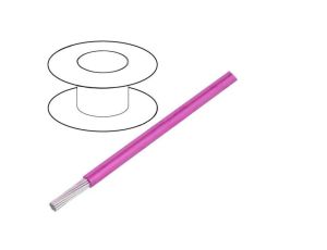 3055-PK005 Przewód HookUp Wire linka Cu d: 18AWG PVC różowy 300V 30,5m