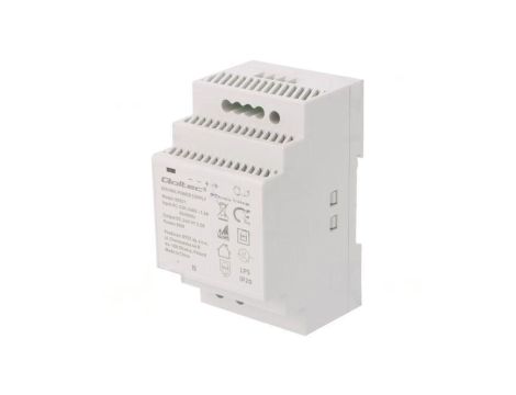QOLTEC-50921 Zasilacz impulsowy: na szynę DIN, 60W, 24VDC, 2,5A, 220-240VAC