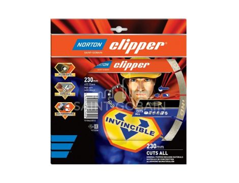 NORTON TARCZA DIAMENTOWA SEGMENTOWA 230mm INVICIBLE CUTS ALL - 2