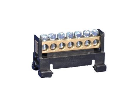 Listwa zaciskowa niska na szynę 7-torowa czarna TH35 89820007