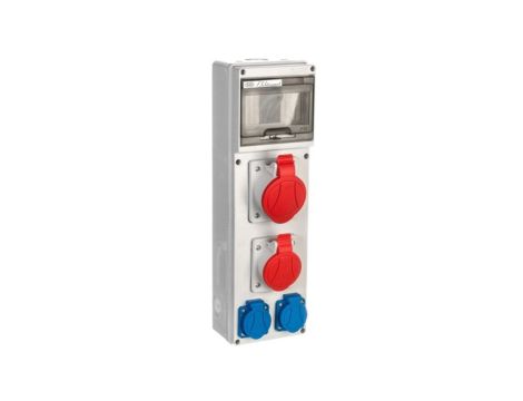Rozdzielnica budowlana 6 modułów 1x16A 5P 400V, 1x32A 5P 400V, 2x16A 2P+Z RSE-02 IP54 942071