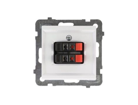 SONATA Gniazdo głośnikowe podwójne do ramki białe GG-2R/m/00