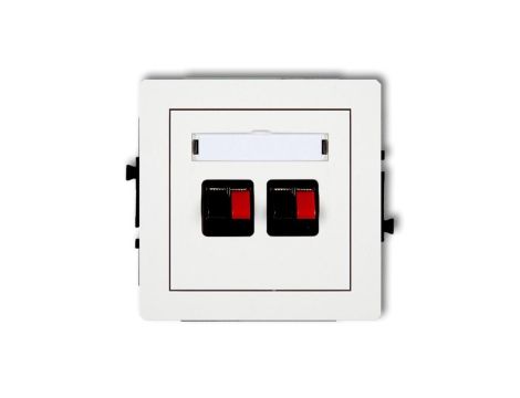 DECO Gniazdo głośnikowe podwójne białe DGG-2