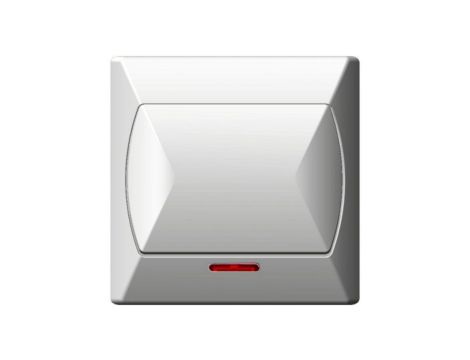 AKCENT Łącznik pojedynczy z podświetleniem biały ŁP-1AS/00