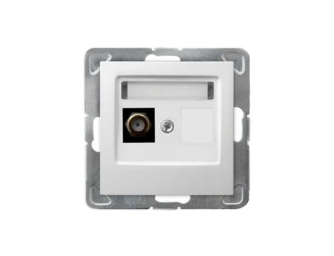 IMPRESJA Gniazdo antenowe typ F do ramki białe GPA-1YF/m/00