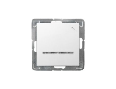 IMPRESJA Łącznik schodowy pojedynczy z podświetleniem do ramki biały ŁP-3YS/m/00