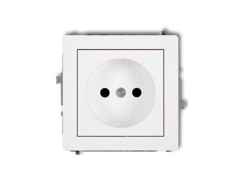 DECO Gniazdo pojedyncze B/U do ramki białe DGP-1