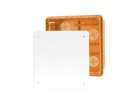 Puszka instalacyjna p/t 196196 z pokrywą IP40 pomarańczowa 11.9