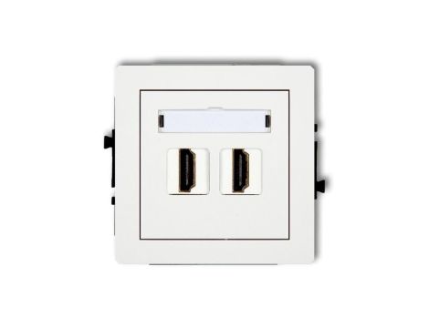 DECO Gniazdo HDMI podwójne białe DHDMI-2