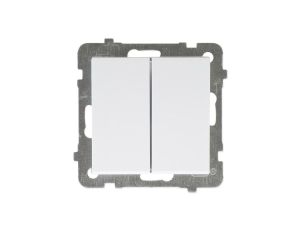 SONATA Łącznik świecznikowy (podwójny) do ramki biały ŁP-2R/m/00