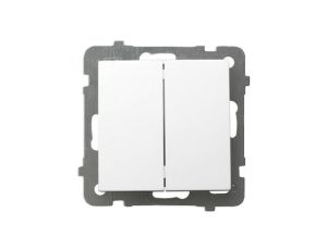 AS Łącznik schodowy podwójny do ramki biały ŁP-10G/m/00