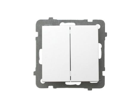 AS Łącznik schodowy podwójny do ramki biały ŁP-10G/m/00