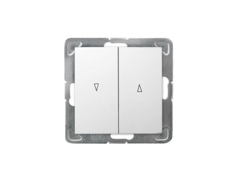 IMPRESJA Przycisk łącznik żaluzjowy zwierny 2-klawisze góra-dół biały ŁP-7Y/m/00