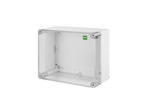 INDUSTRIAL Puszka elektroinstalacyjna natynkowa IP65 220x170x86mm jasnoszara/transp. 2716-01