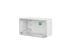 INDUSTRIAL Puszka elektroinstalacyjna natynkowa IP65 170x105x82mm jasnoszara/transp. 2707-01