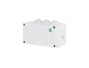 INDUSTRIAL Puszka elektroinstalacyjna natynkowa IP65 156x95x68mm 8dławic jasnoszara 2705-02