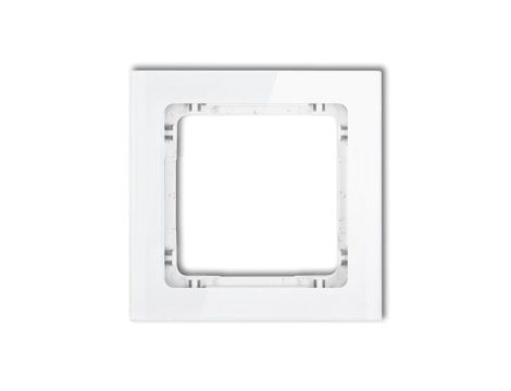 DECO Ramka x1 EFEKT SZKŁA biała 0-0-DRS-1