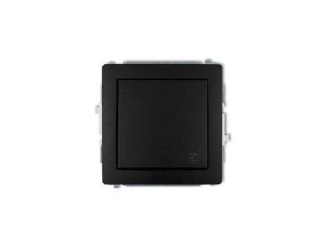 DECO Przycisk łącznik zwierny pojedynczy światło do ramki czarny 12DWP-5