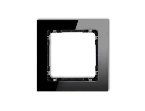 DECO Ramka x1 EFEKT SZKŁA czarna 12-12-DRS-1