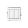 DECO Przycisk łącznik zwierny podwójny, 2-obwodowy do ramki biały DWP-44.2
