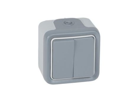 PLEXO55 Łącznik N/T podwójny/schodowy szary 069715
