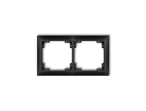 DECO Ramka podwójna czarna SOFT 12DRSO-2