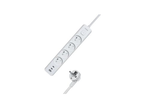 Listwa zasilająca MORRE M406 – 4 gniazda, USB-A 12W, 2x USB-C 12W, 1,5 m