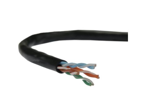 Kabel UTP kat.5e U/UTP 4x2x0,58 linka czarna Telegärtner /100m/