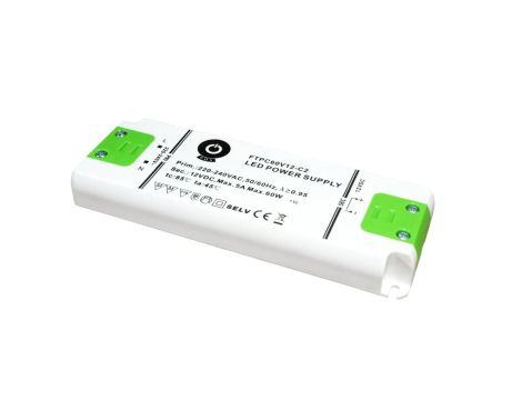Zasilacz meblowy LED 60W 12V 5A ultra slim FTPC60V12-C2 POS POWER