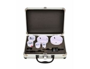 AWTOOLS KOMPLET OTWORNIC BIMETALOWYCH W WMETALOWEJ WALIZCE  8 elem. 22-73mm BLACK LINE