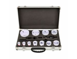 AWTOOLS KOMPLET OTWORNIC BIMETALOWYCH W METALOWEJ WALIZCE 15 elem. 19-76mm BLACK LINE