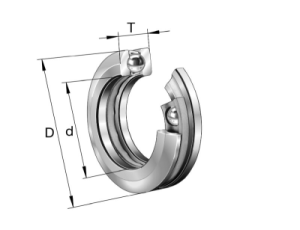 FAG - Łożysko oporowe kulkowe jednokierunkowe 70 x 105 x 28,8