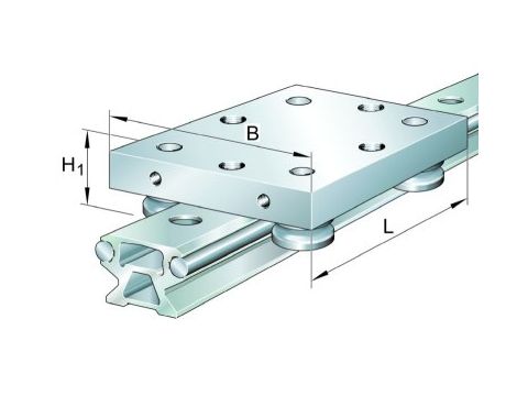 INA - Wózek rolkowy 0 x 100 x 120