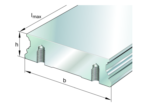 INA - Prowadnica profilowa z otworami gwintowanymi (temp. pracy: -10 - 100°C) 0 x 90 x 0