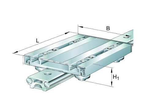 INA - Wózek rolkowy 0 x 80 x 110