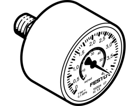 FESTO - Manometr (norma pneum.: EN 837-1) 0 x 0 x 0