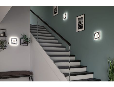 Lampa ścienna 2FORM LED 13W/9W 1600lm/1125lm IP44 240x240mm 4000K 230V IP20 biały/ czarny / tworzywo sztuczne - 7