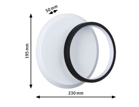 Lampa ścienna 2FORM LED 7W/5,5W 860lm/730lm 195x230mm 4000K 230V IP20 biały/ czarny / tworzywo sztuczne - 9