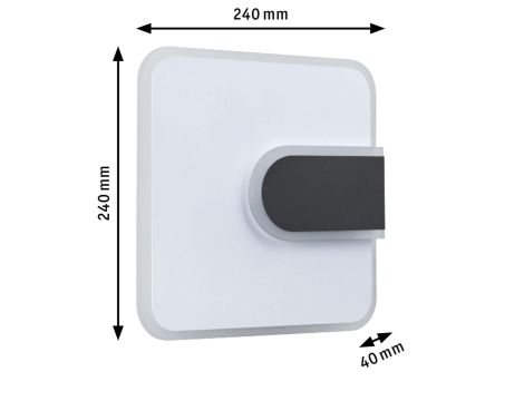 Lampa ścienna 2FORM LED 12,5W/3,6W 1570lm/460lm 240x240mm 4000K 230V IP20 biały/ czarny / tworzywo sztuczne - 10