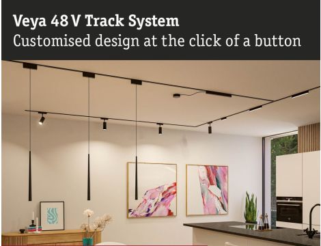 Oprawa na szynoprzewód VEYA JORIN LED 5W 650lm IP20 3000K 48V DC czarny matowy / aluminium - 8